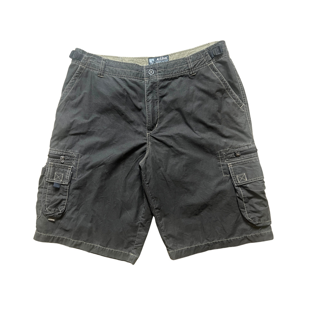 Kuhl Mens Cargo Shorts XL Charcoal Gray Pockets Gorpcore Outdoor Hiking Skater